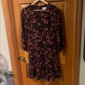 LOFT Pink and Blue Floral Dress